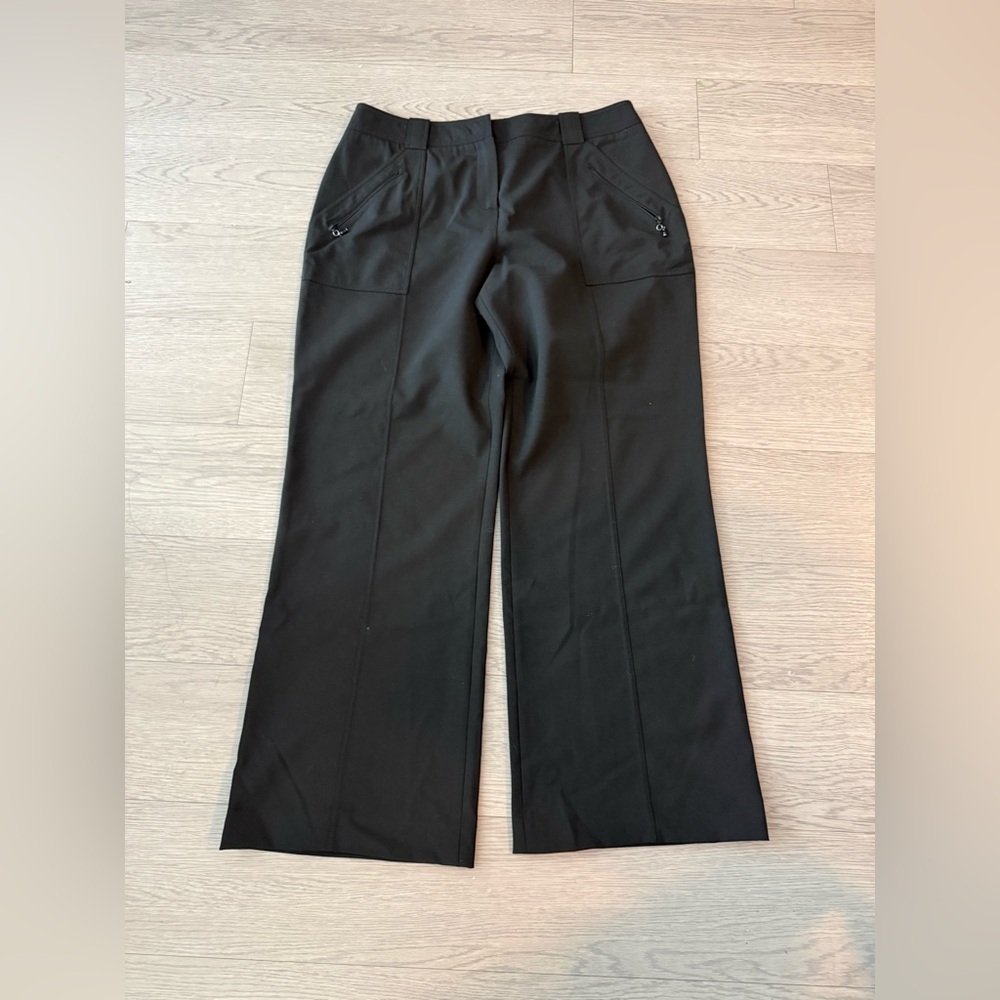 St. John Old Money Vibe Career Wide Leg Cropped Pants Size 14 - Picture 2 of 4